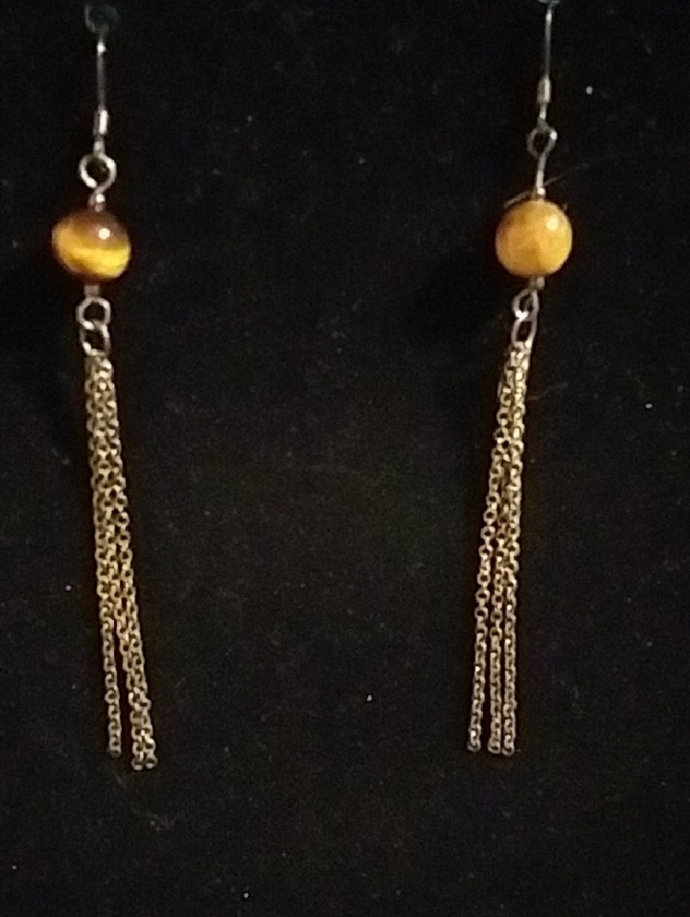 Sterling Silver Tigers Eye Earrings